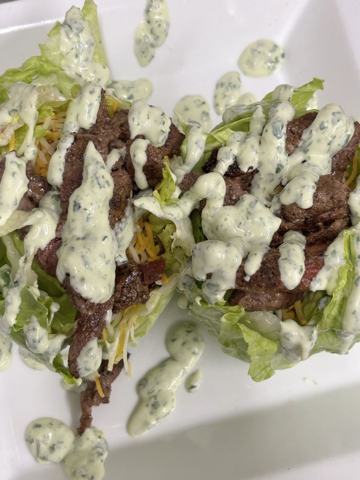 Carne asada lettuce wraps
